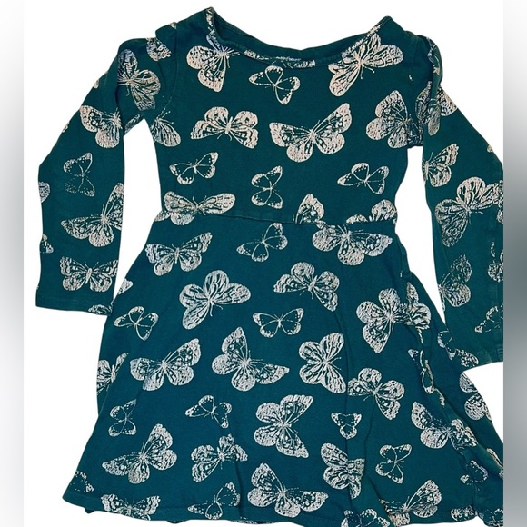 Jumping Beans Girls - All-Day-Play Dress w/ butterflies - Size 4 - Picture 1 of 4